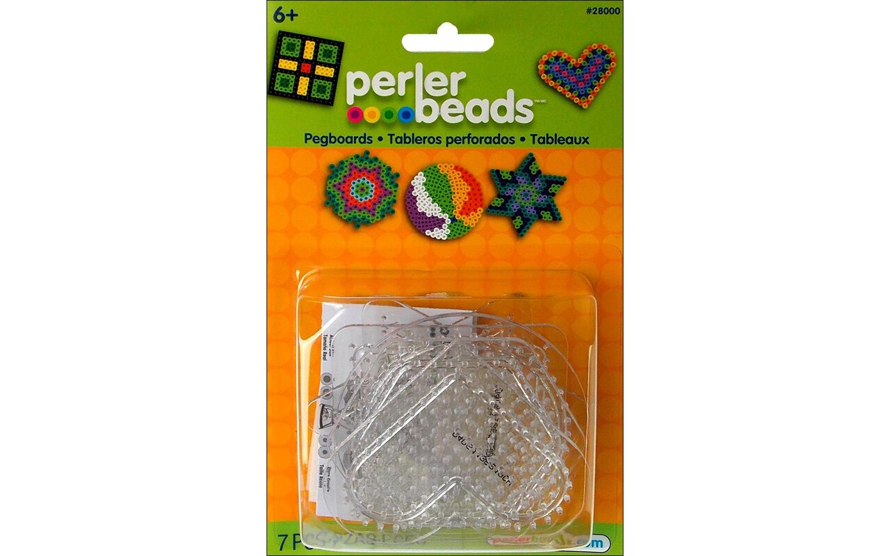 Perler Fused Bead Pegboard Set Shape Small Clr 5pc